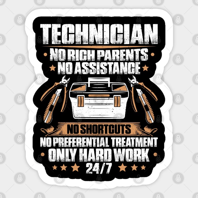 Technician Repairman Worker In-House Technician Sticker by Krautshirts